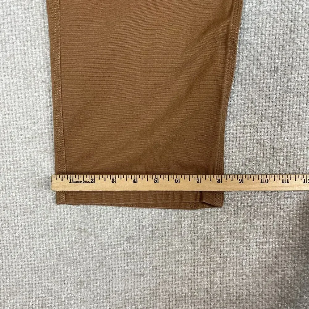 Duluth Trading Co. Flex Fire Hose Pants Men's 38x30 (Fits 37x29) Brown Canvas
